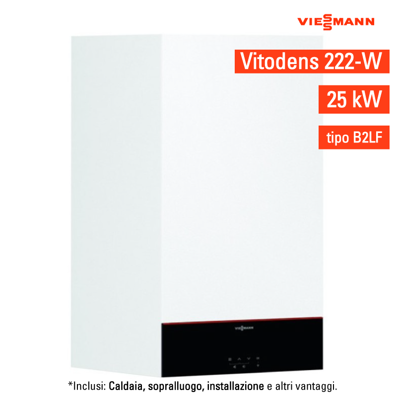 Viessmann Vitodens 222-w 25 kw compreso montaggio